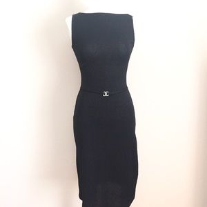 FOREVER 21 LBD SWEATER DRESS BLACK